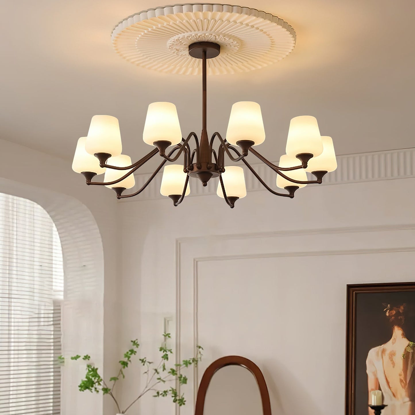 Ridge Chandelier - Elegant Lighting Fixture with Adjustable Height & L