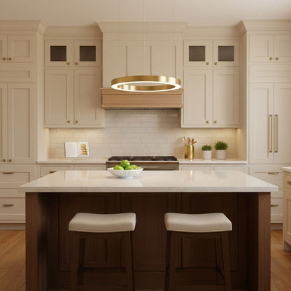 Modern Ring LED Pendant Light - Dimmable, Adjustable Height