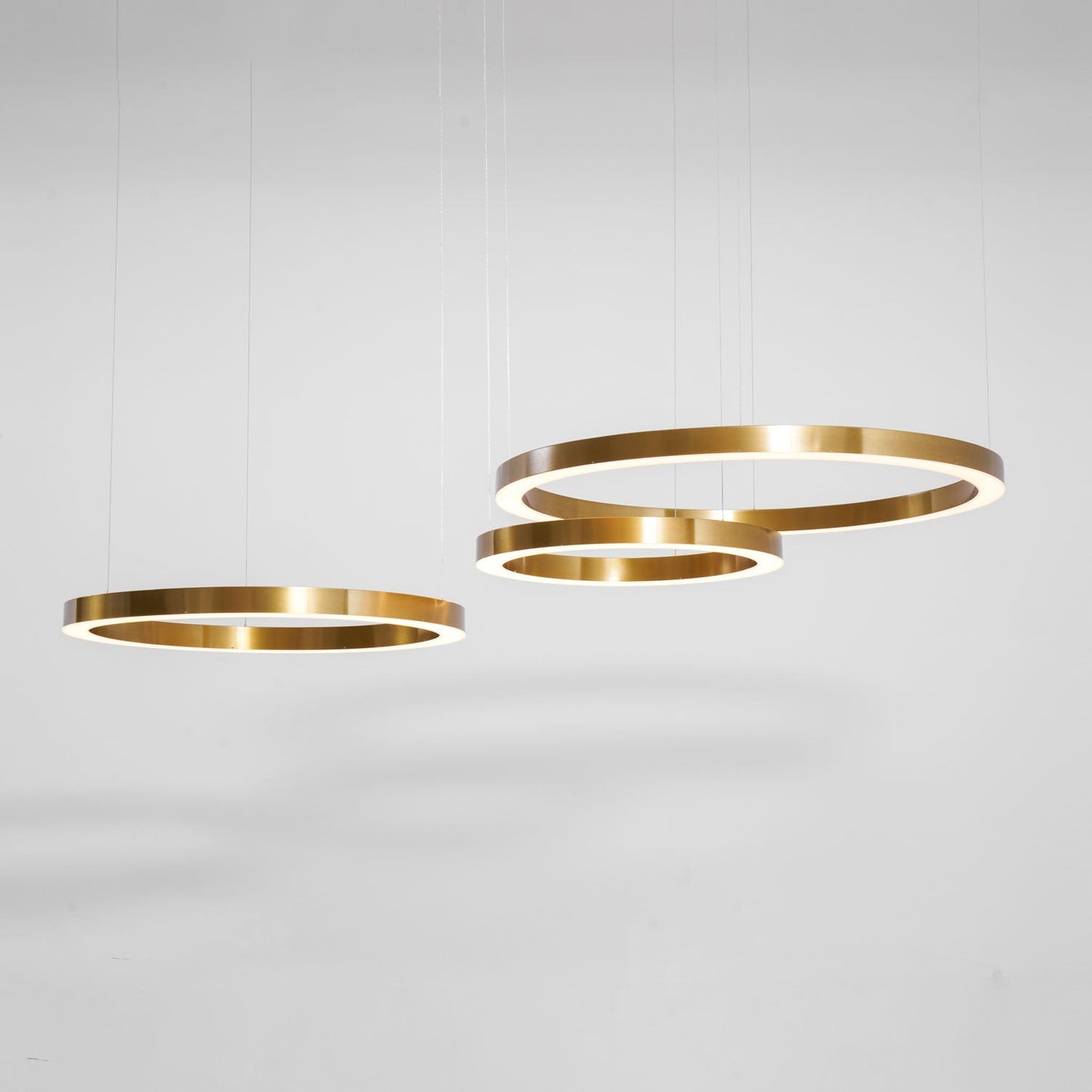 Modern Ring LED Pendant Light - Dimmable, Adjustable Height