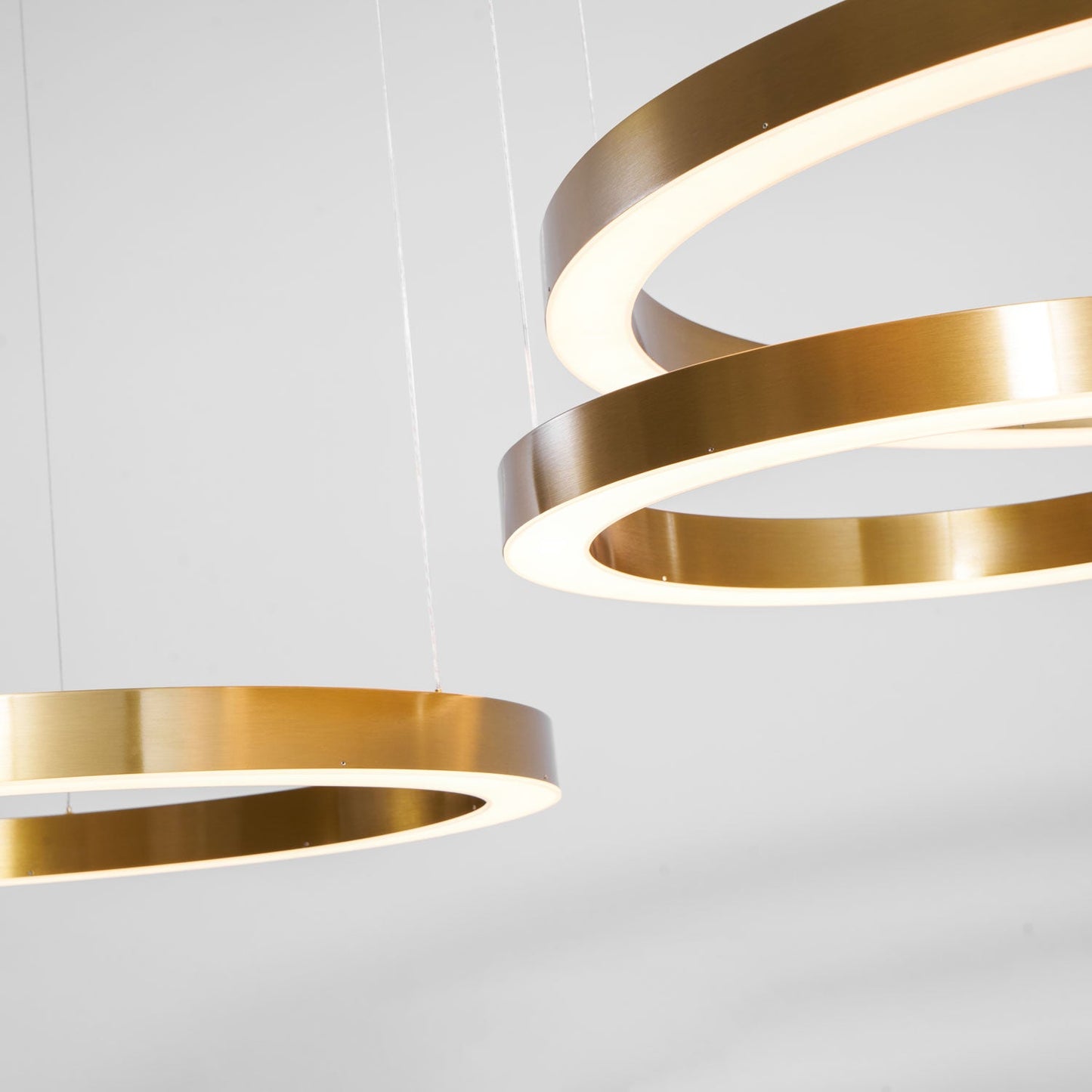 Modern Ring LED Pendant Light - Dimmable, Adjustable Height