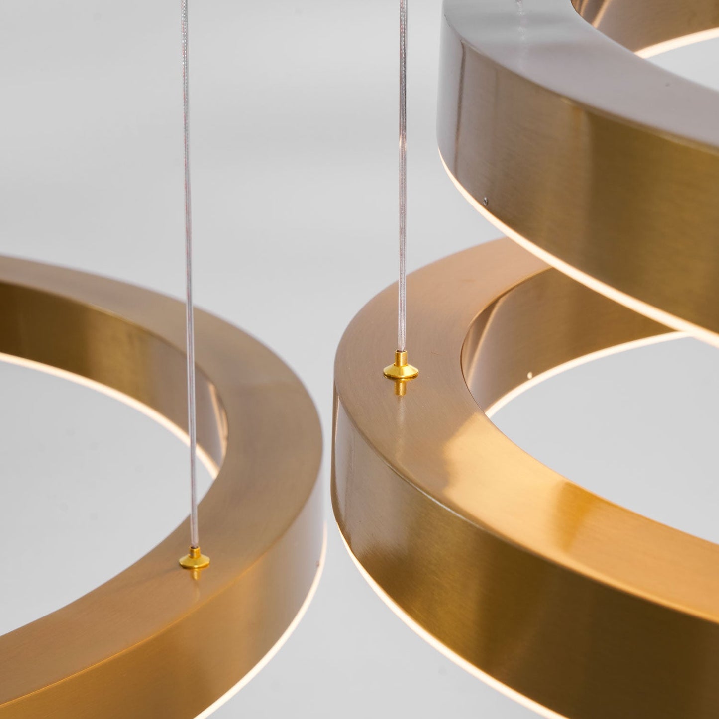 Modern Ring LED Pendant Light - Dimmable, Adjustable Height