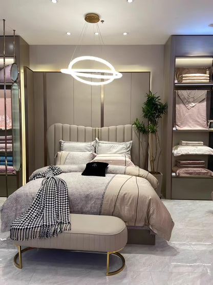 Elegant Ring Crystal Chandelier - Dimmable, Energy-Efficient Lighting