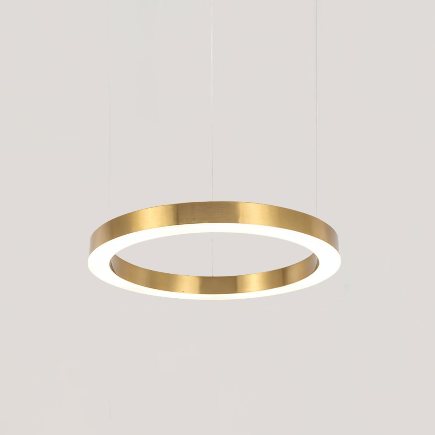 Modern Ring LED Pendant Light - Dimmable, Adjustable Height