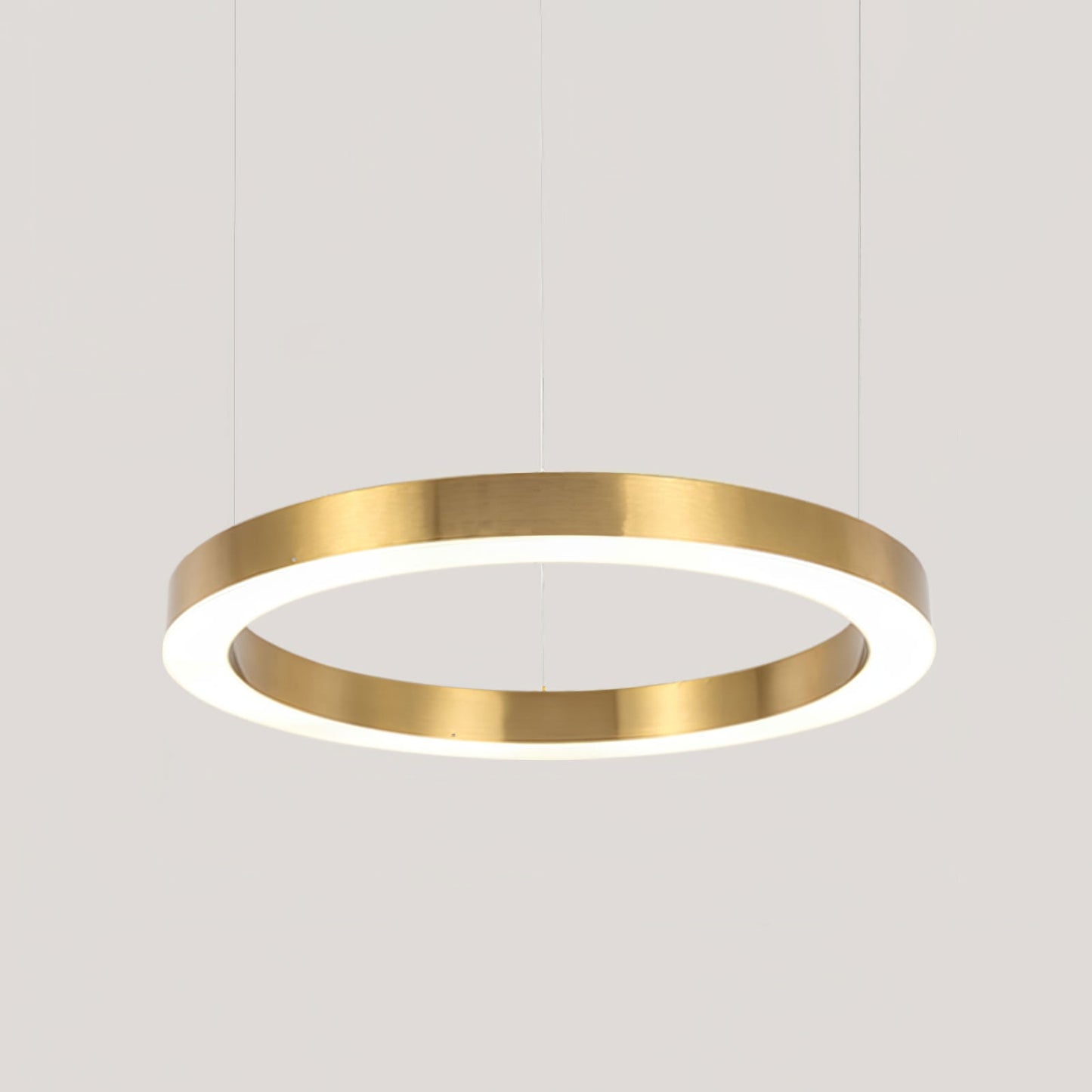 Modern Ring LED Pendant Light - Dimmable, Adjustable Height