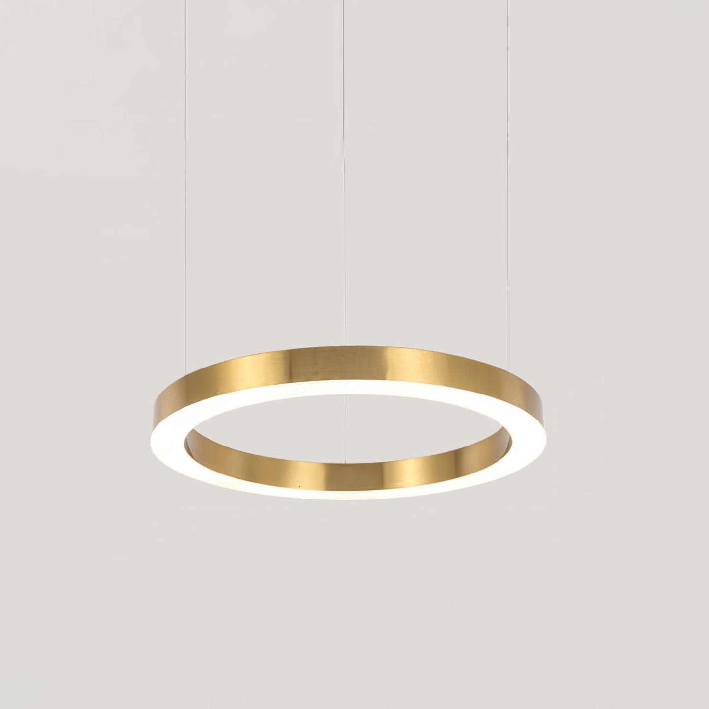 Modern Ring LED Pendant Light - Dimmable, Adjustable Height