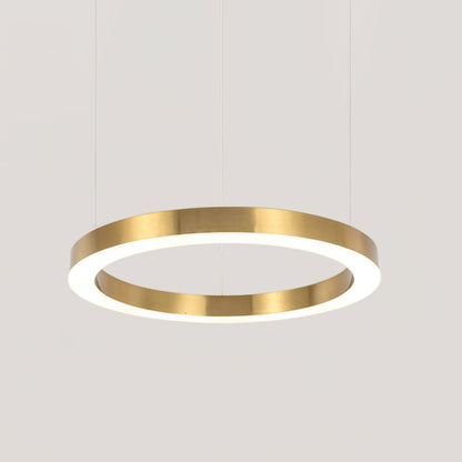Modern Ring LED Pendant Light - Dimmable, Adjustable Height