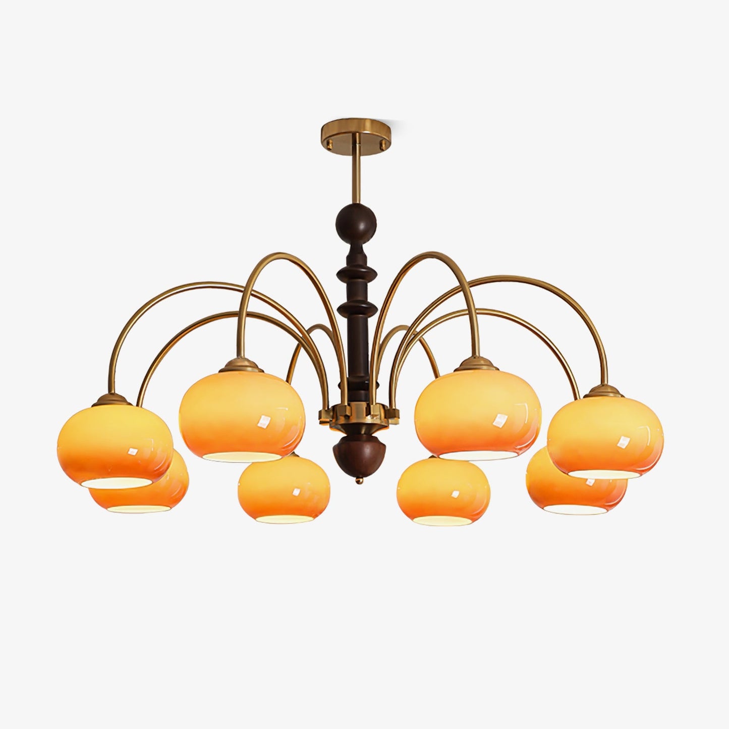 Ripe Persimmon Chandelier - Elegant Design with Adjustable Height & LE