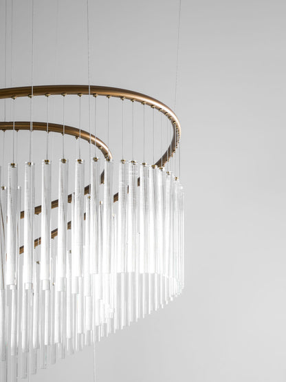 Rivella Cascade Fringe Chandelier - Elegant Design with Adjustable Hei
