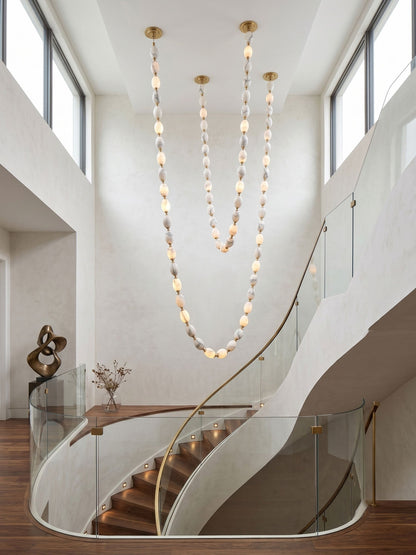 Riviere Chain Chandelier - Elegant Design, Adjustable Height, LED Comp