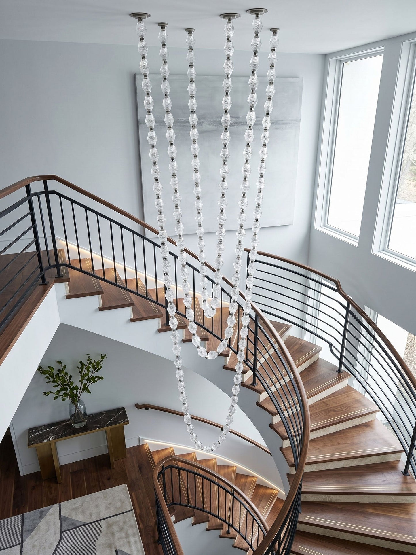 Riviere Chain Chandelier - Elegant Design, Adjustable Height, LED Comp