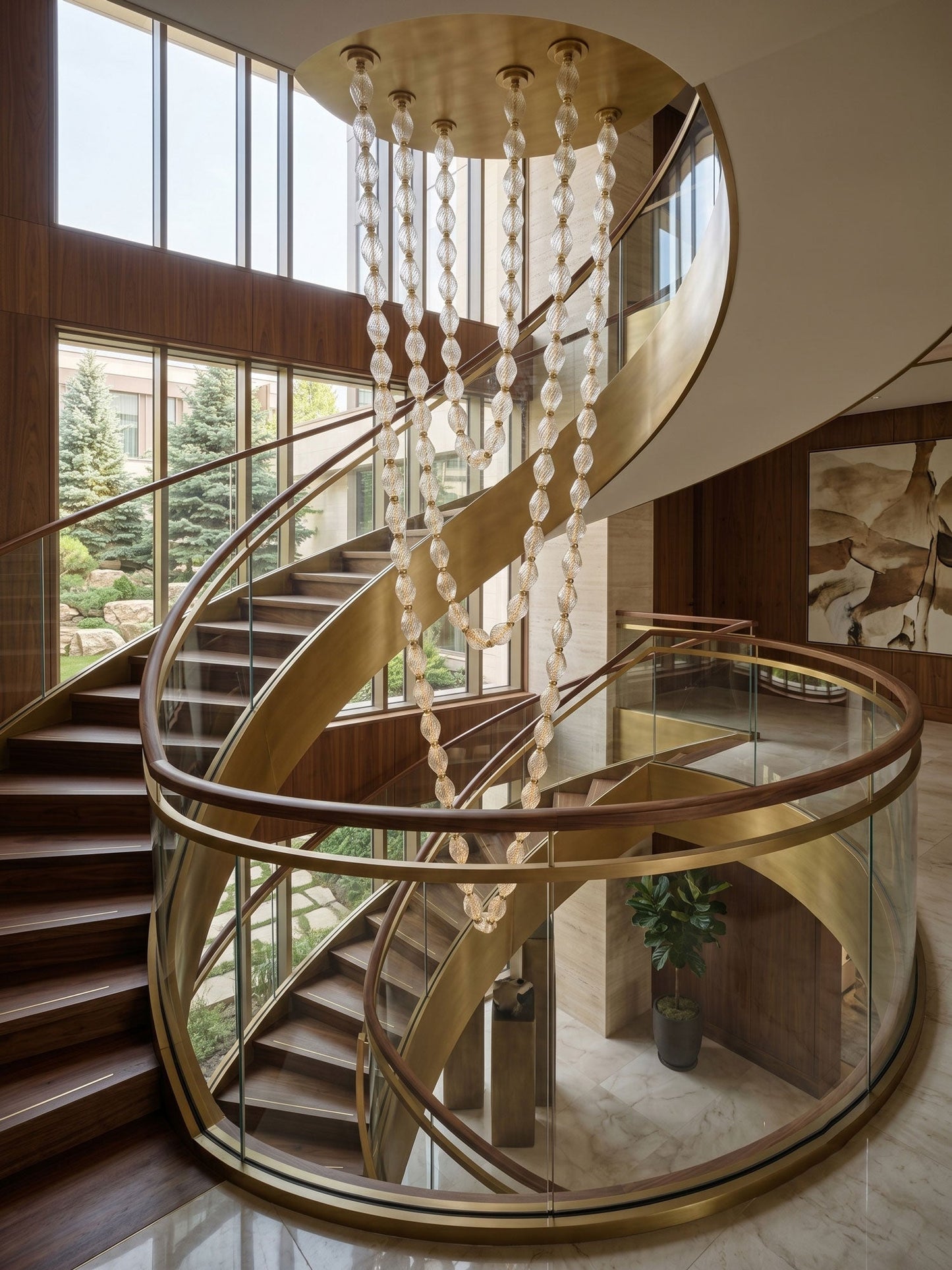 Riviere Chain Chandelier - Elegant Design, Adjustable Height, LED Comp