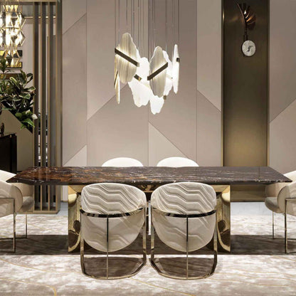 Auralith Alabaster Chandelier - Elegant Lighting with Adjustable Heigh
