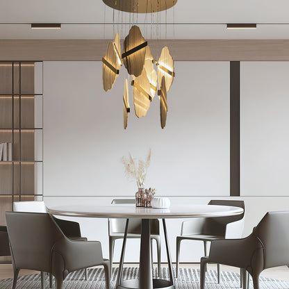 Auralith Alabaster Chandelier - Elegant Lighting with Adjustable Heigh
