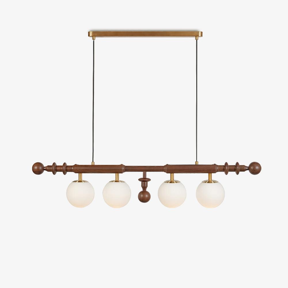 Elegant Roman Column Chandelier with Adjustable Height & Crystal Accen