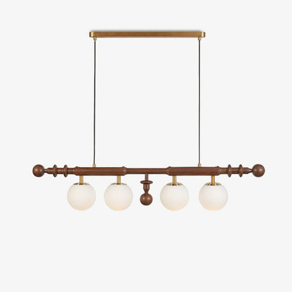 Elegant Roman Column Chandelier with Adjustable Height & Crystal Accen