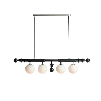 Elegant Roman Column Chandelier with Adjustable Height & Crystal Accen