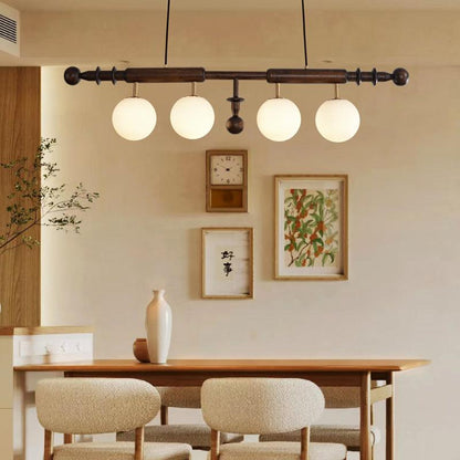 Elegant Roman Column Chandelier with Adjustable Height & Crystal Accen