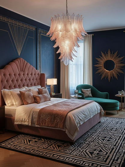 Rosalind Modern Glass Chandelier - Elegant Design with Adjustable Heig