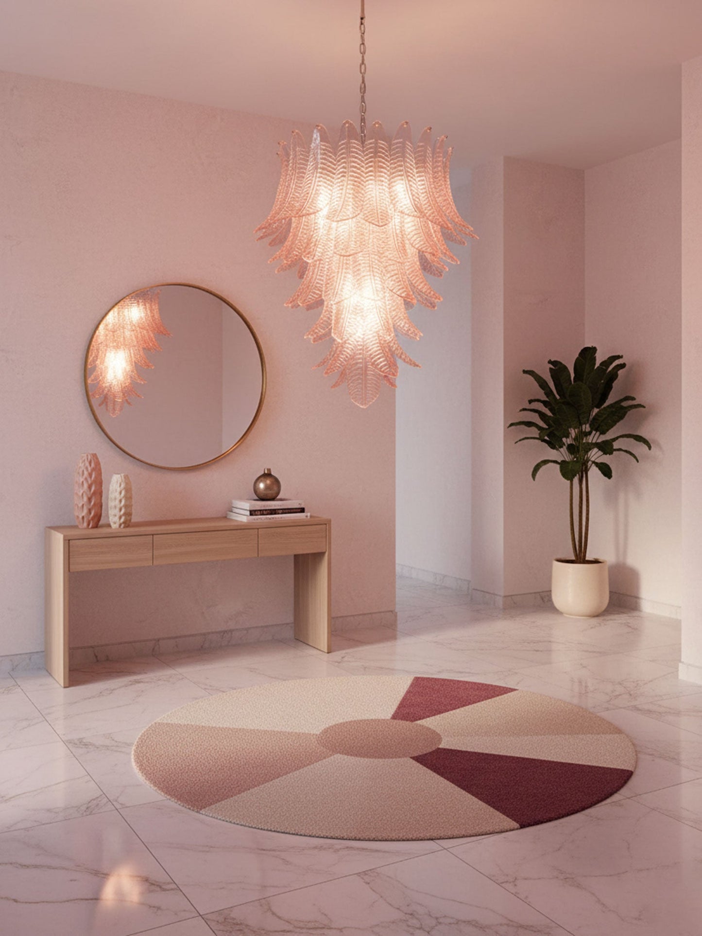 Rosalind Modern Glass Chandelier - Elegant Design with Adjustable Heig