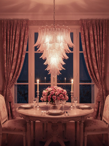 Rosalind Modern Glass Chandelier - Elegant Design with Adjustable Heig