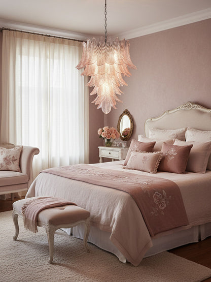 Rosalind Modern Glass Chandelier - Elegant Design with Adjustable Heig