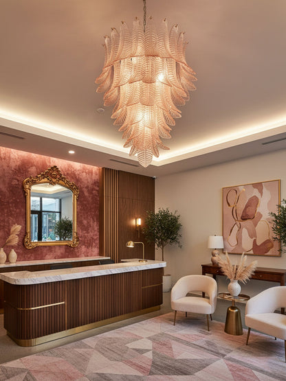 Rosalind Modern Glass Chandelier - Elegant Design with Adjustable Heig