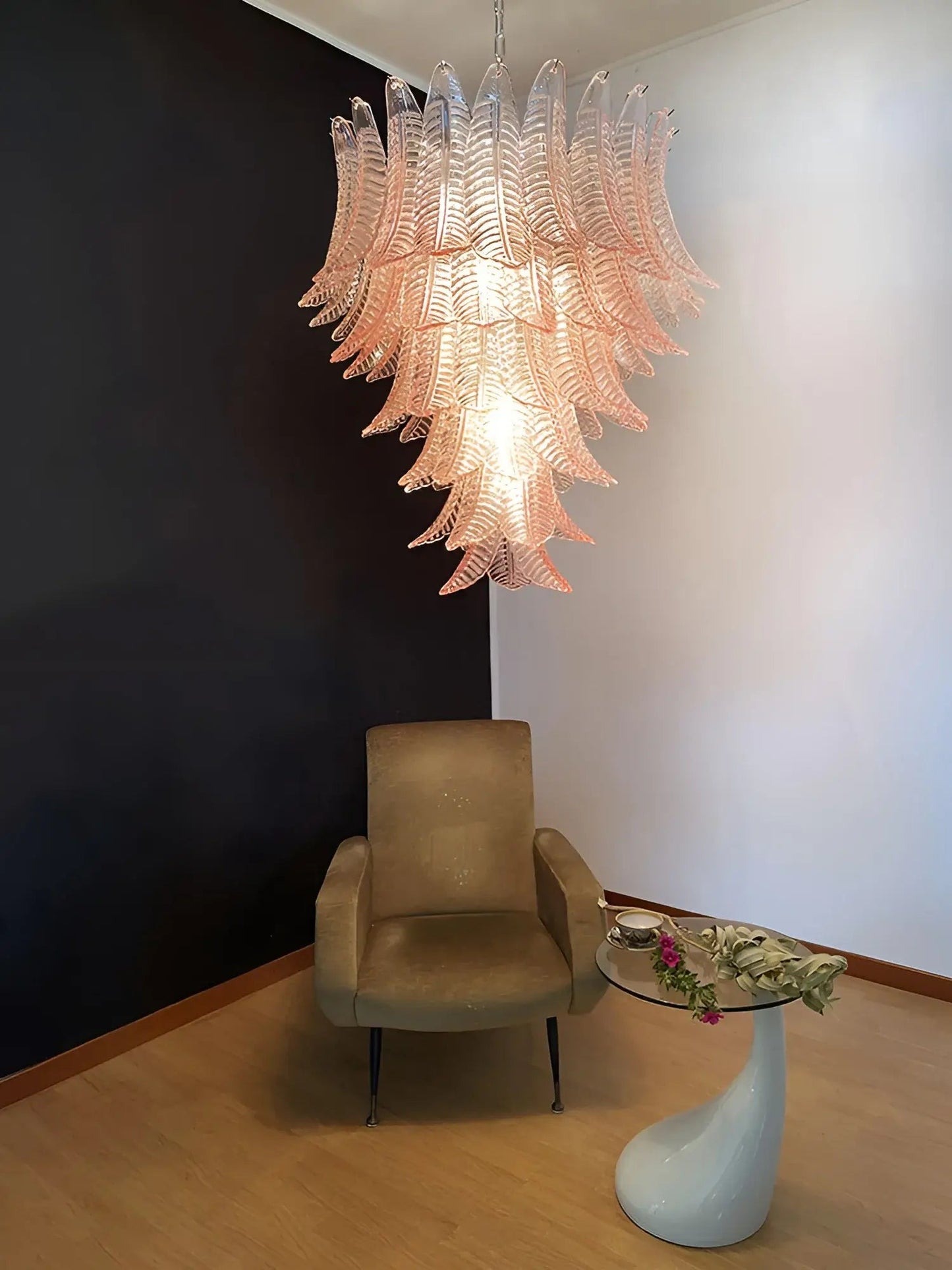 Rosalind Modern Glass Chandelier - Elegant Design with Adjustable Heig