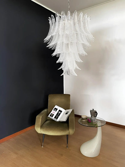 Rosalind Clear Glass Chandelier - Elegant Design with Adjustable Heigh
