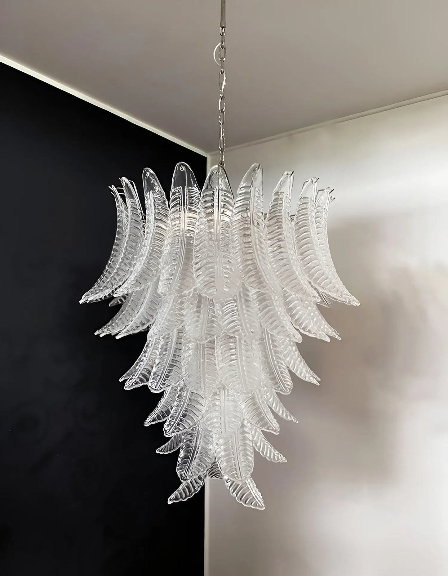 Rosalind Clear Glass Chandelier - Elegant Design with Adjustable Heigh