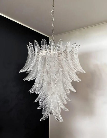 Rosalind Clear Glass Chandelier - Elegant Design with Adjustable Heigh
