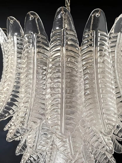 Rosalind Clear Glass Chandelier - Elegant Design with Adjustable Heigh