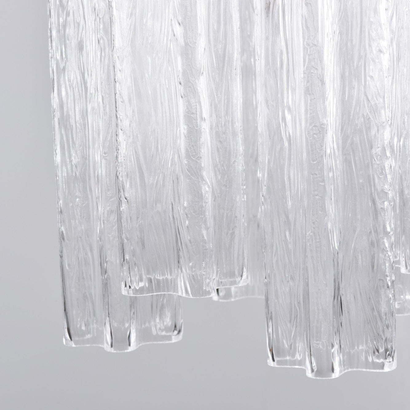 Rosatina Elegant Glass Chandelier with Adjustable Height & Crystal Acc