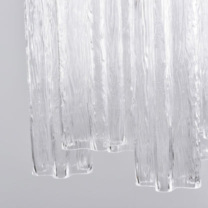 Rosatina Elegant Glass Chandelier with Adjustable Height & Crystal Acc