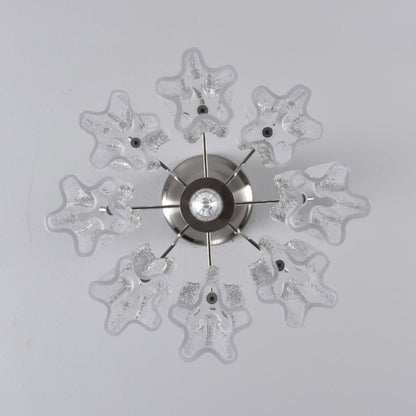 Rosatina Elegant Glass Chandelier with Adjustable Height & Crystal Acc
