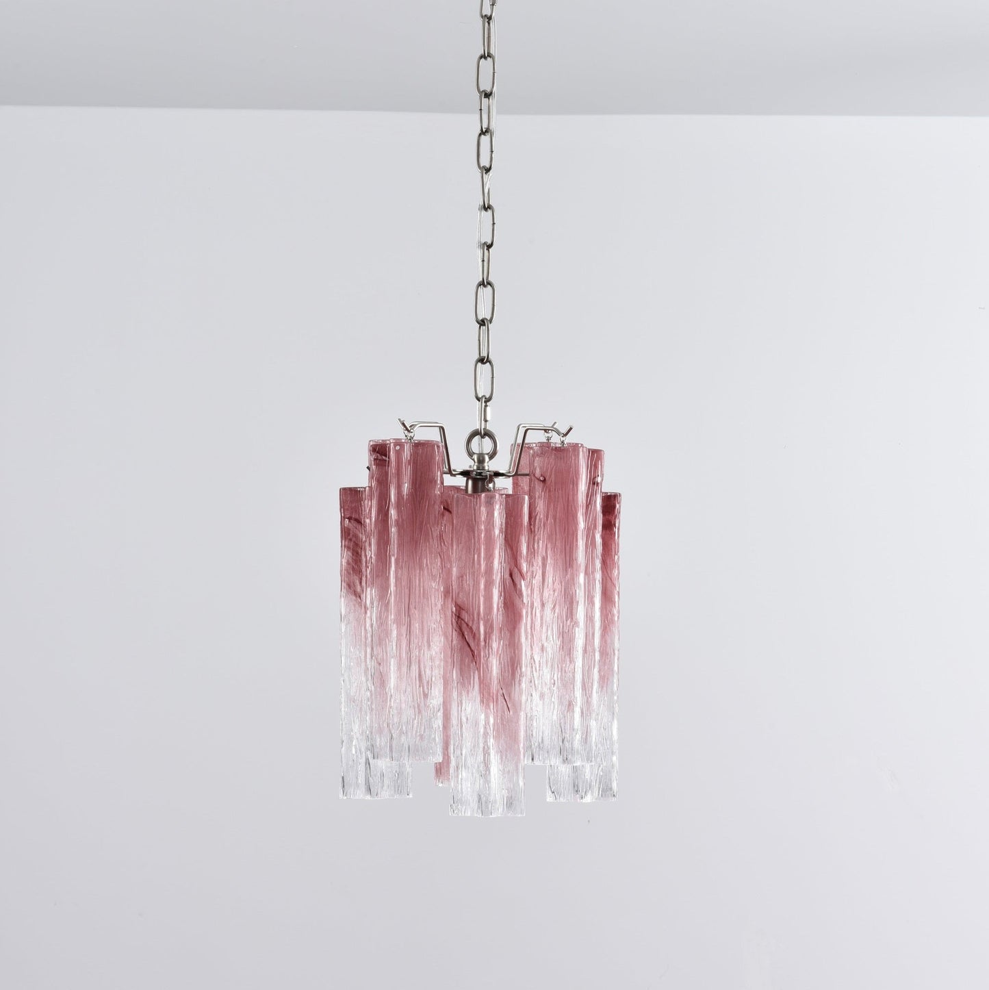 Rosatina Elegant Glass Chandelier with Adjustable Height & Crystal Acc