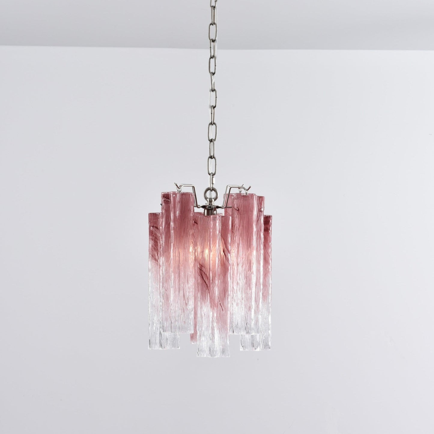Rosatina Elegant Glass Chandelier with Adjustable Height & Crystal Acc