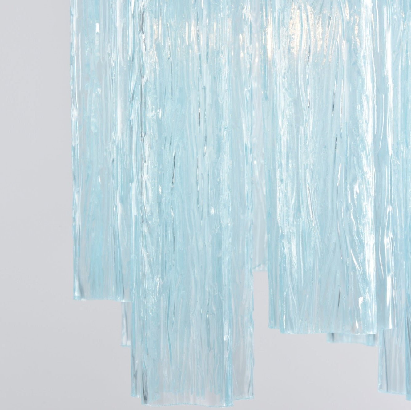Rosatina Elegant Glass Chandelier with Adjustable Height & Crystal Acc