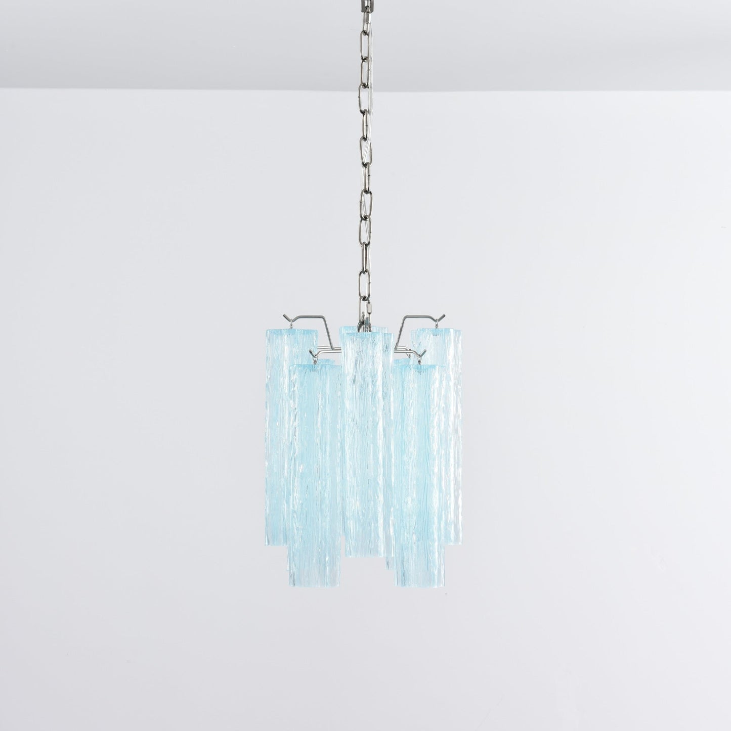 Rosatina Elegant Glass Chandelier with Adjustable Height & Crystal Acc