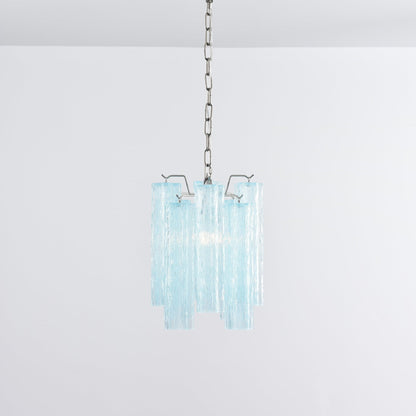 Rosatina Elegant Glass Chandelier with Adjustable Height & Crystal Acc