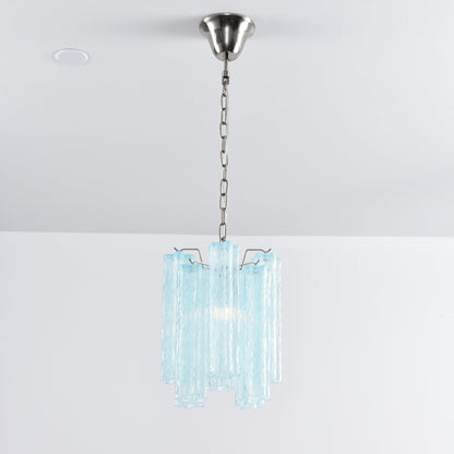 Rosatina Elegant Glass Chandelier with Adjustable Height & Crystal Acc