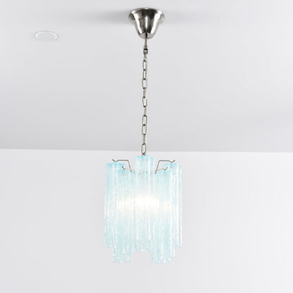 Rosatina Elegant Glass Chandelier with Adjustable Height & Crystal Acc