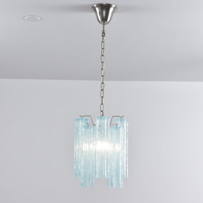 Rosatina Elegant Glass Chandelier with Adjustable Height & Crystal Acc