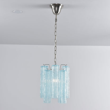 Rosatina Elegant Glass Chandelier with Adjustable Height & Crystal Acc