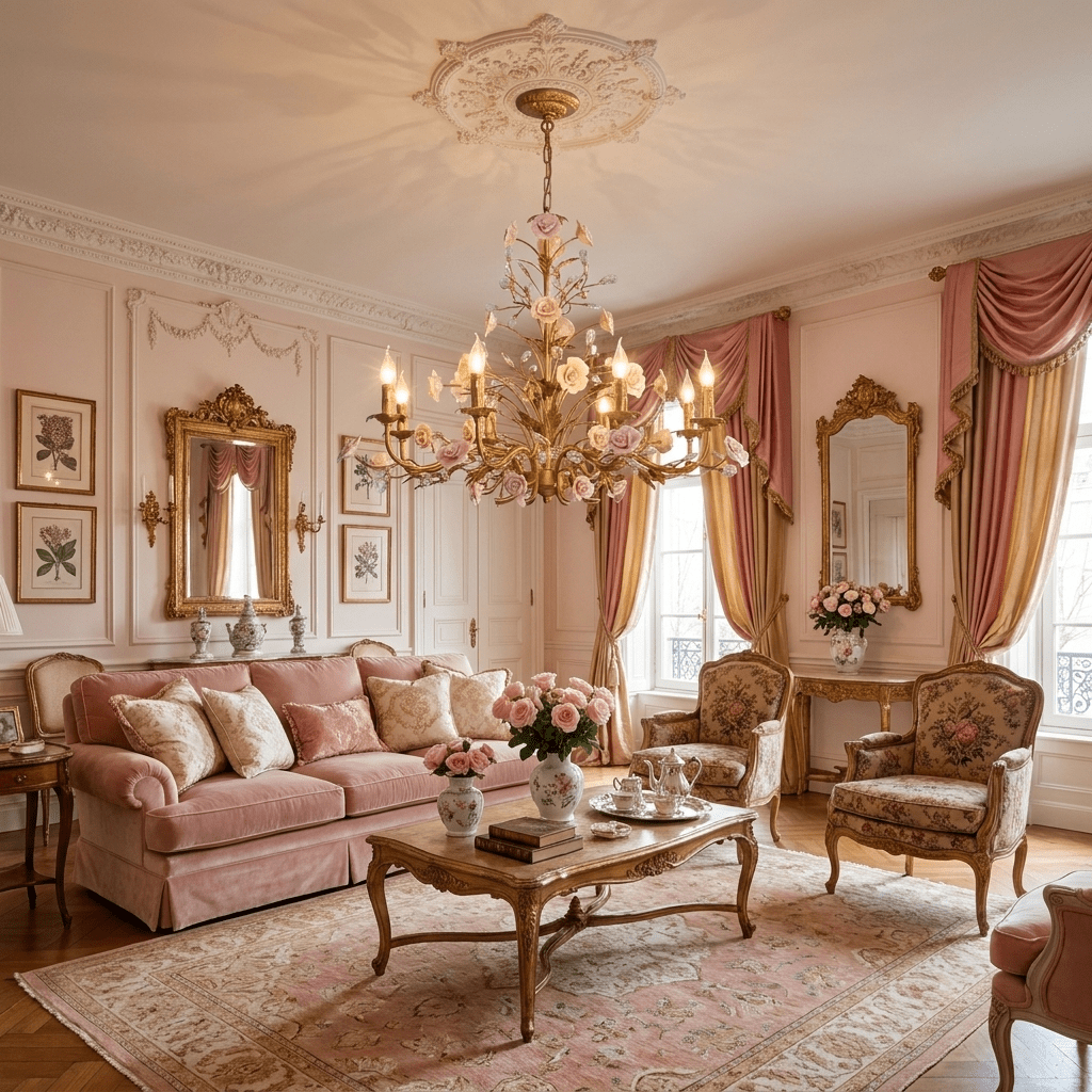 Elegant Rose Chandelier with Adjustable Lighting and Crystal Accents