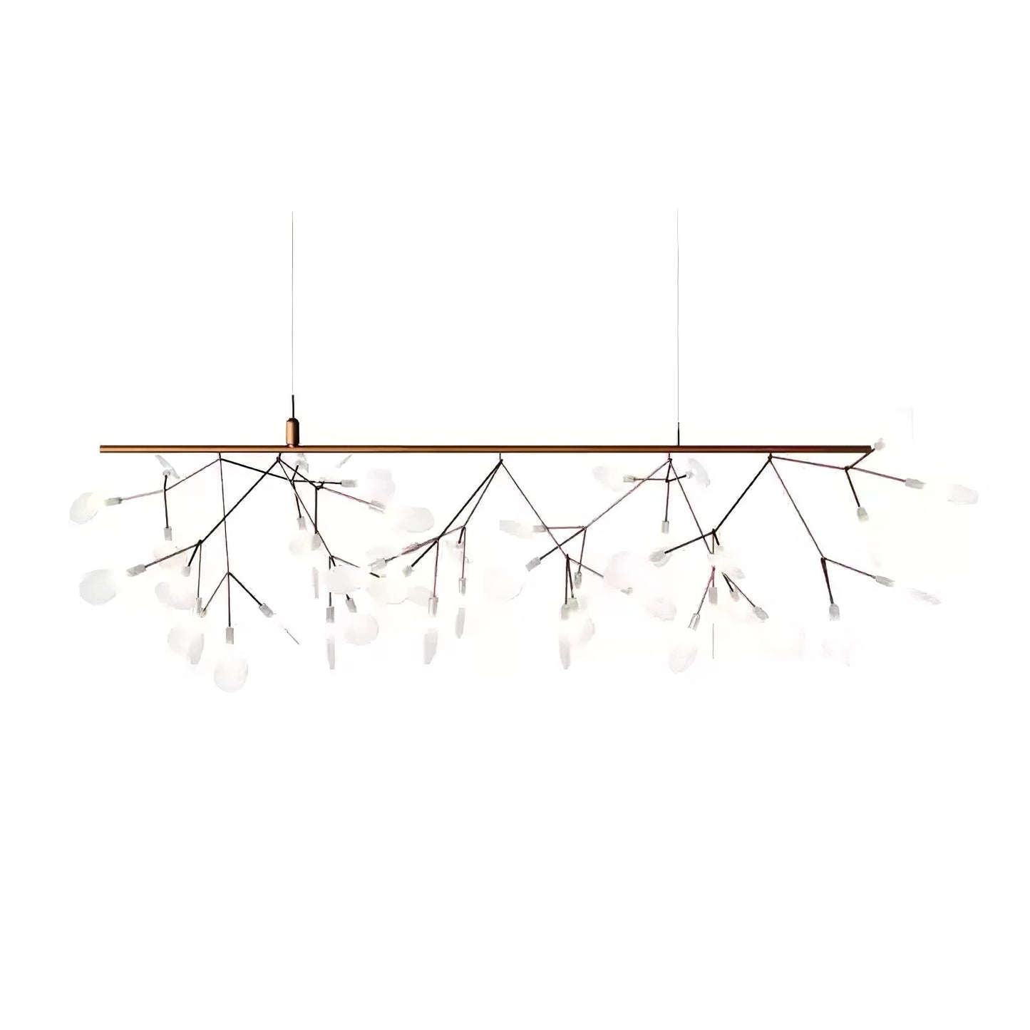Rose Gold Firefly LED Chandelier - Dimmable, Energy-Efficient Lighting