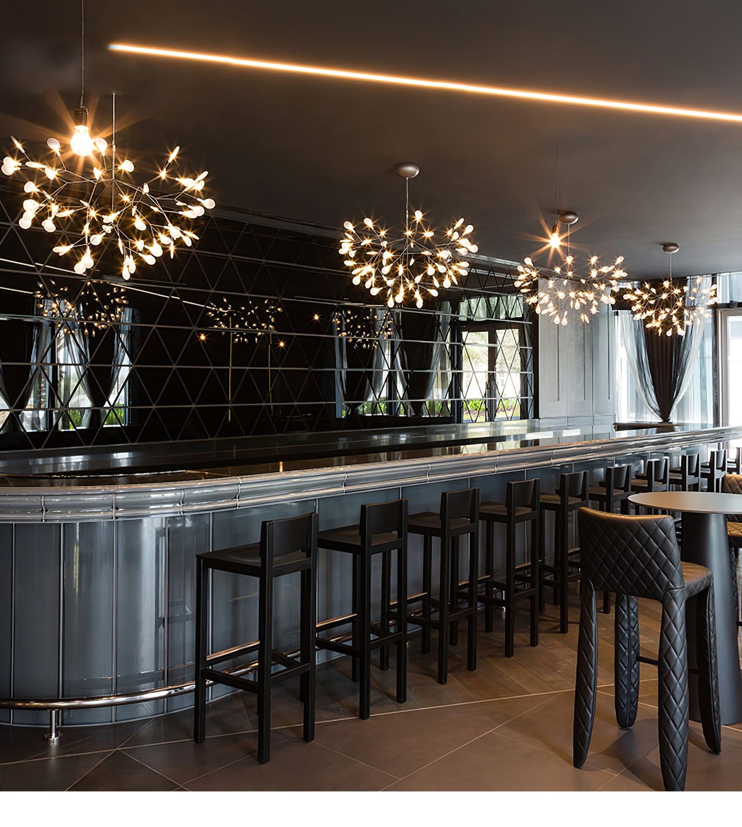 Rose Gold Firefly LED Chandelier - Dimmable, Energy-Efficient Lighting