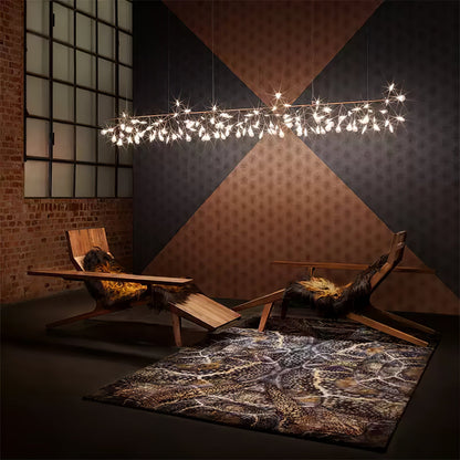 Rose Gold Firefly LED Chandelier - Dimmable, Energy-Efficient Lighting