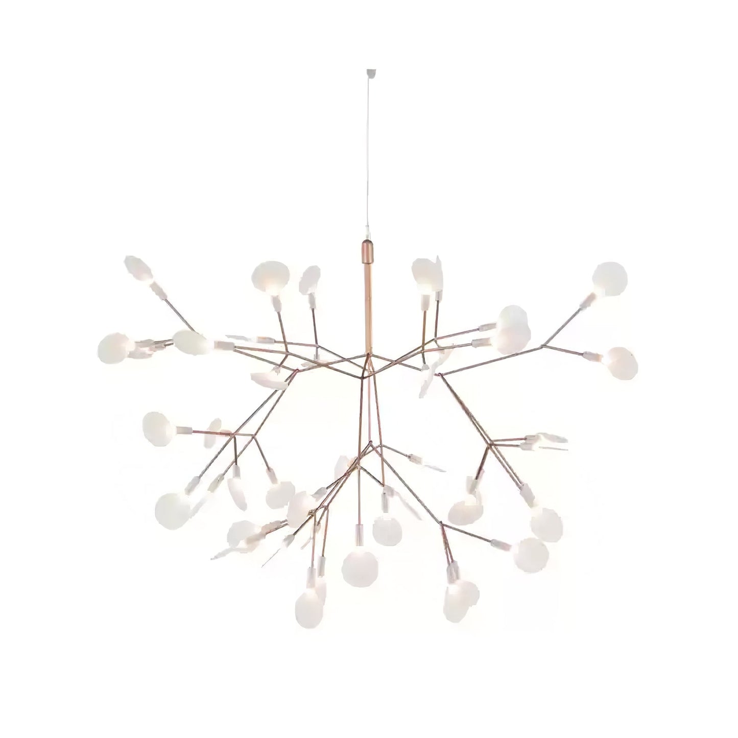Rose Gold Firefly LED Chandelier - Dimmable, Energy-Efficient Lighting