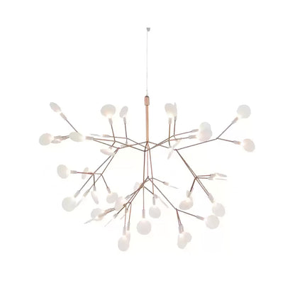 Rose Gold Firefly LED Chandelier - Dimmable, Energy-Efficient Lighting