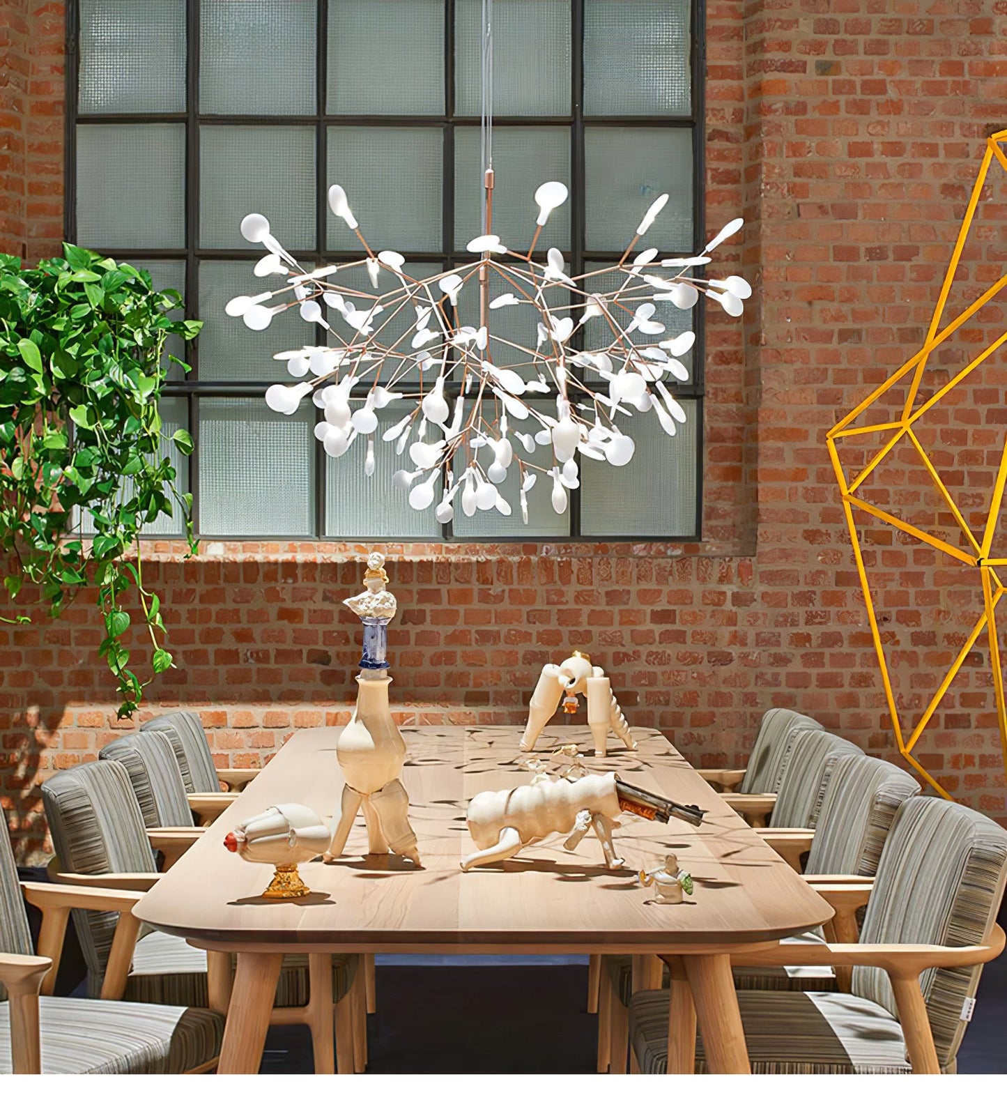 Rose Gold Firefly LED Chandelier - Dimmable, Energy-Efficient Lighting